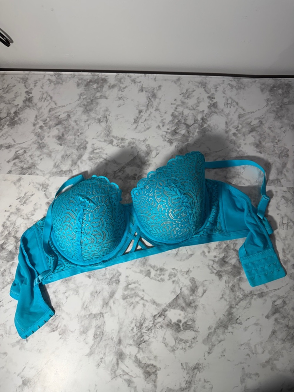 Adore Me Turquoise Lace Push-Up Bra NWOT 40DD